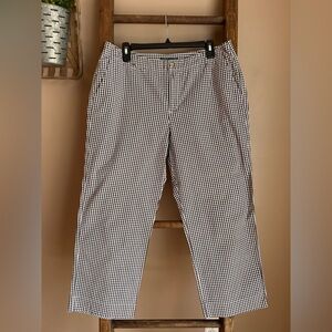 Ralph Lauren Active Brown and White Checkered Cropped Golf Pants